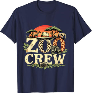 Zoo Crew Safari Animals Wildlife Animal Wild Field Trip T-Shirt - T-Shirt | Navy
