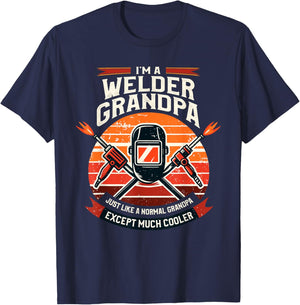 Grandpa Welder Metal Weld Welding Welders Grandfather T-Shirt - T-Shirt | Navy
