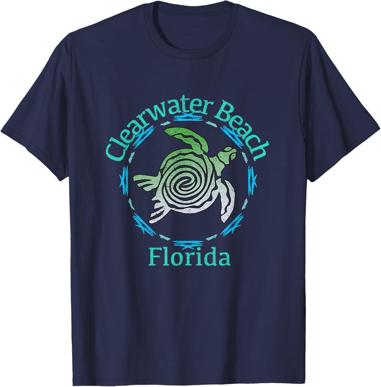 Clearwater Beach Vintage Tribal Turtle Gift Women Kids T-Shirt - T-Shirt | Navy