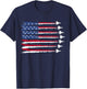 Patriotic Red White Blue USA Flag Fighter Jets Veterans Day T-Shirt - T-Shirt | Navy