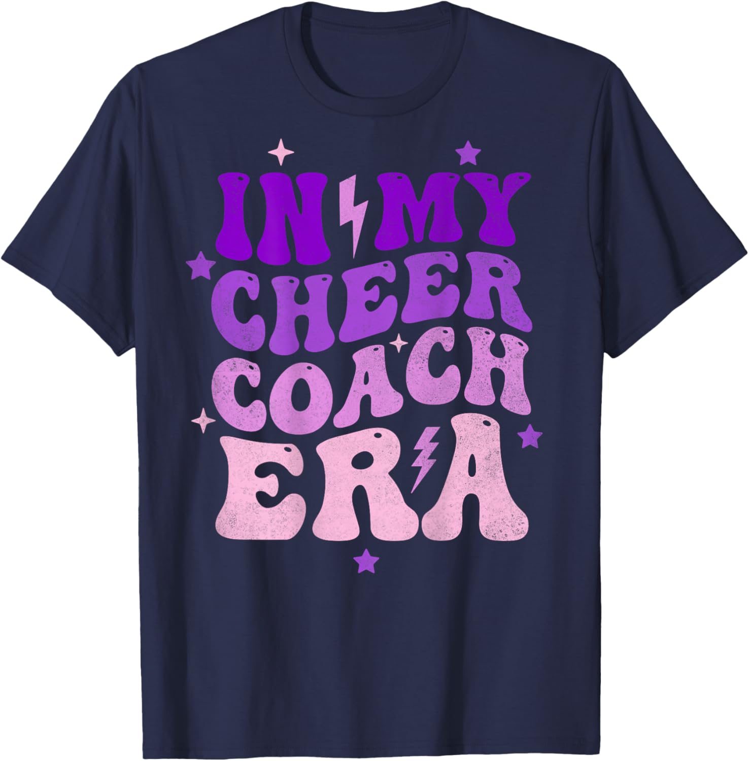 In My Cheer Coach Era (on back) T-Shirt - T-Shirt | Navy