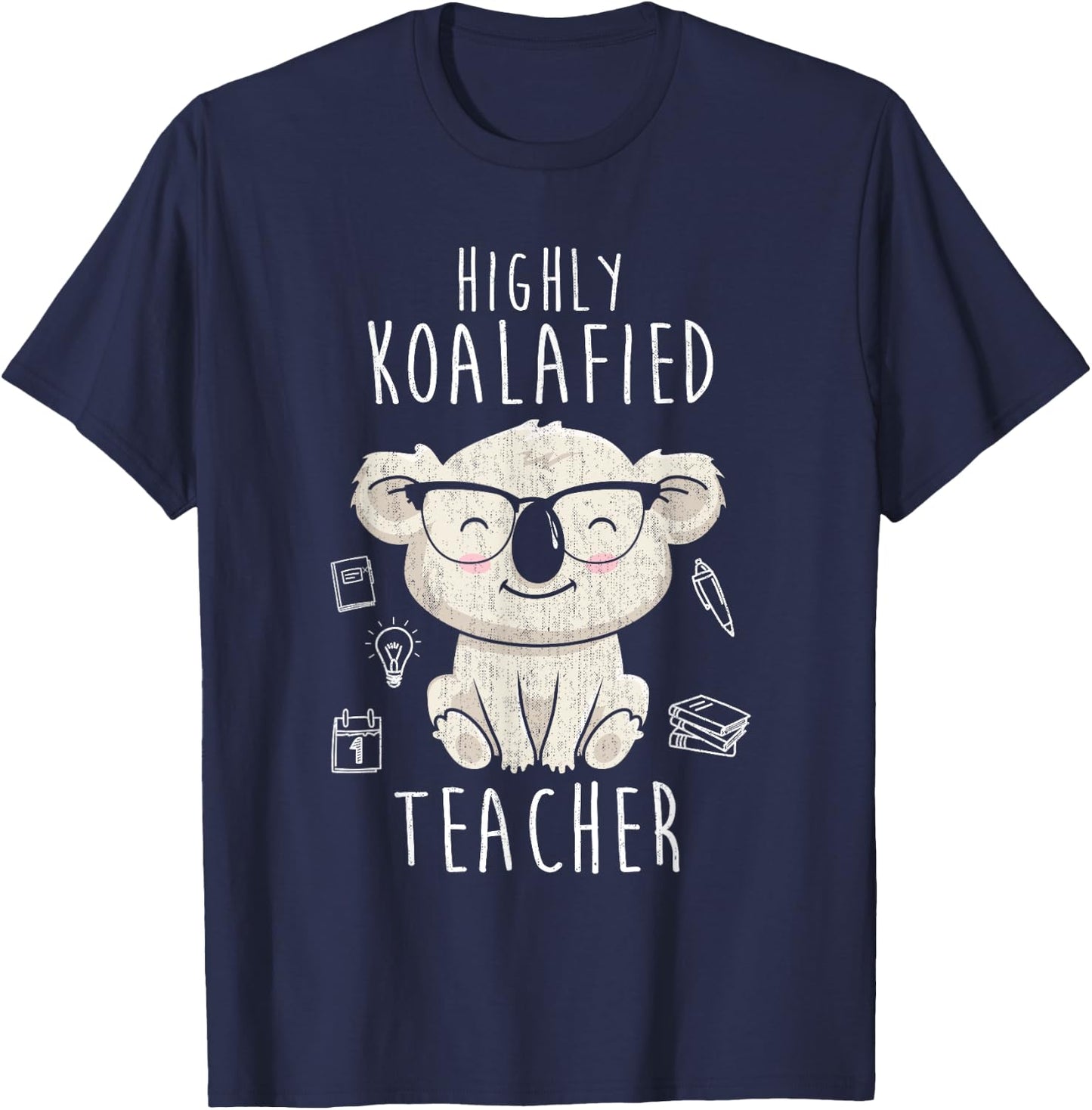 Highly Koalafied Teacher Koala Men Women Girls Kids T-Shirt - T-Shirt | Navy