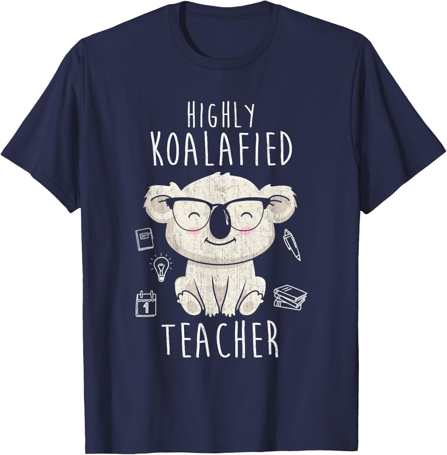 Highly Koalafied Teacher Koala Men Women Girls Kids T-Shirt - T-Shirt | Navy