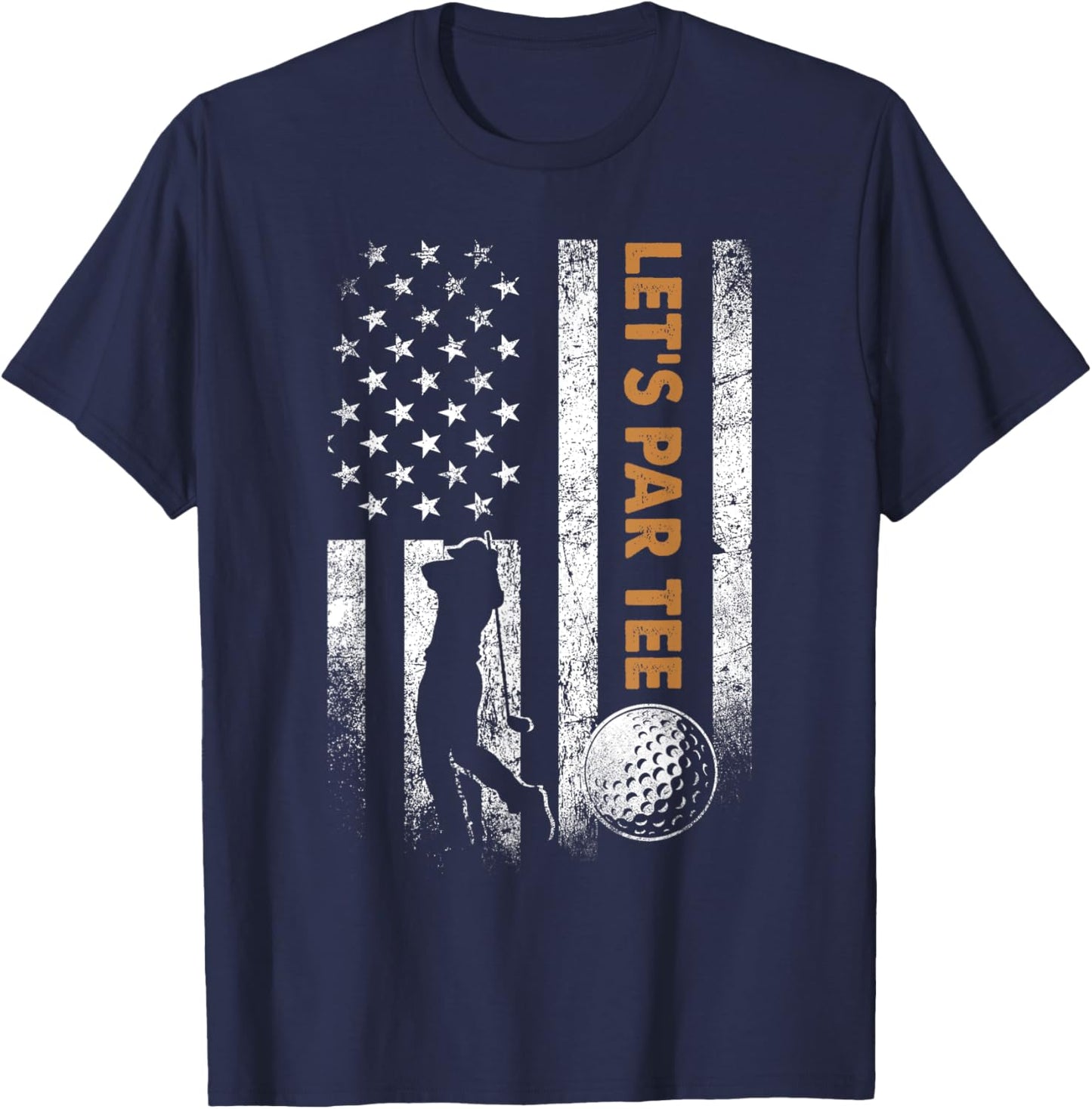 Let's Par Golfing Gifts Dad Father's Day Golf Papa T-Shirt - T-Shirt | Navy