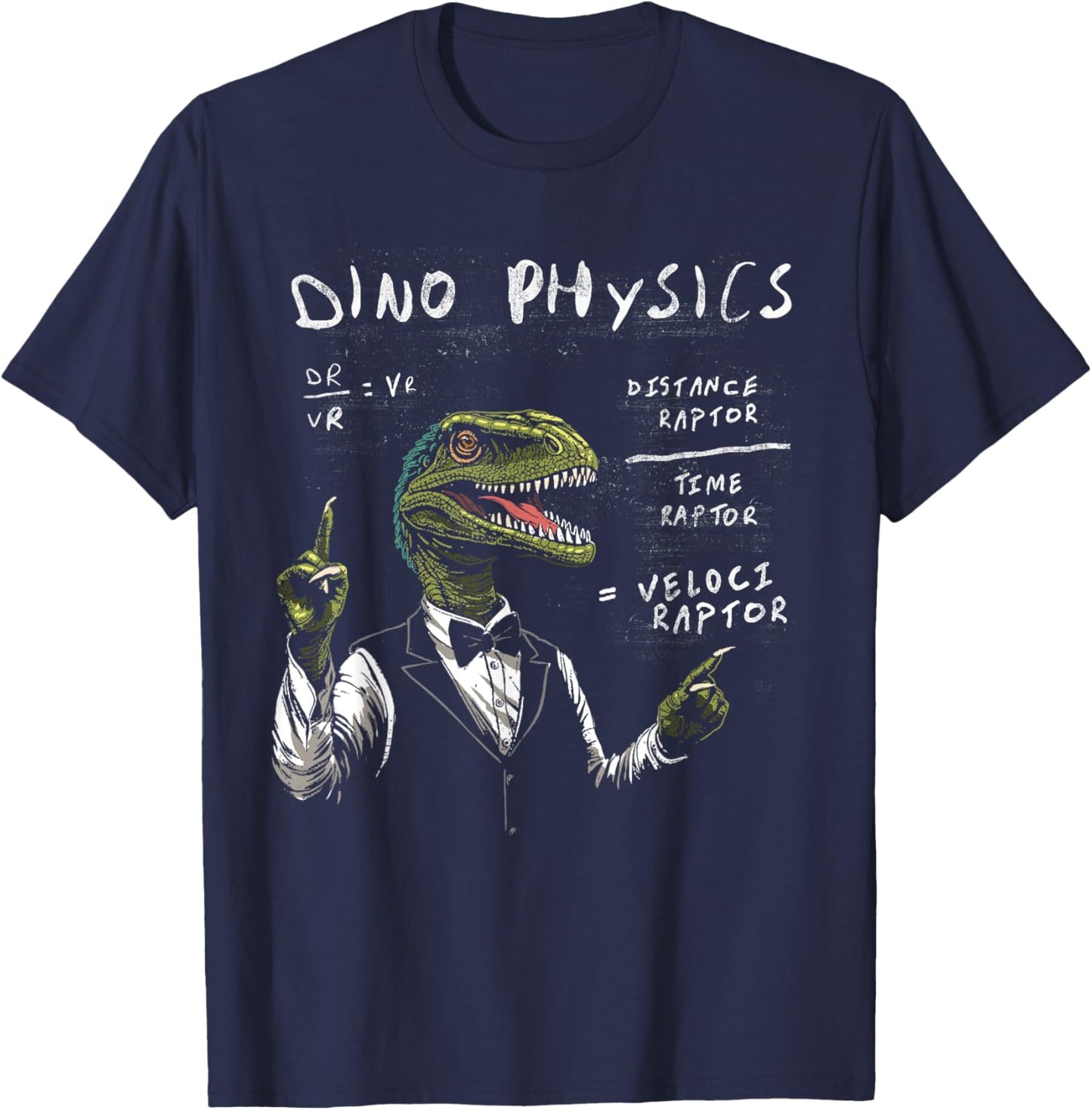 Velociraptor Physics Shirt Raptor Dinosaur Science Joke T-Shirt - T-Shirt | Navy