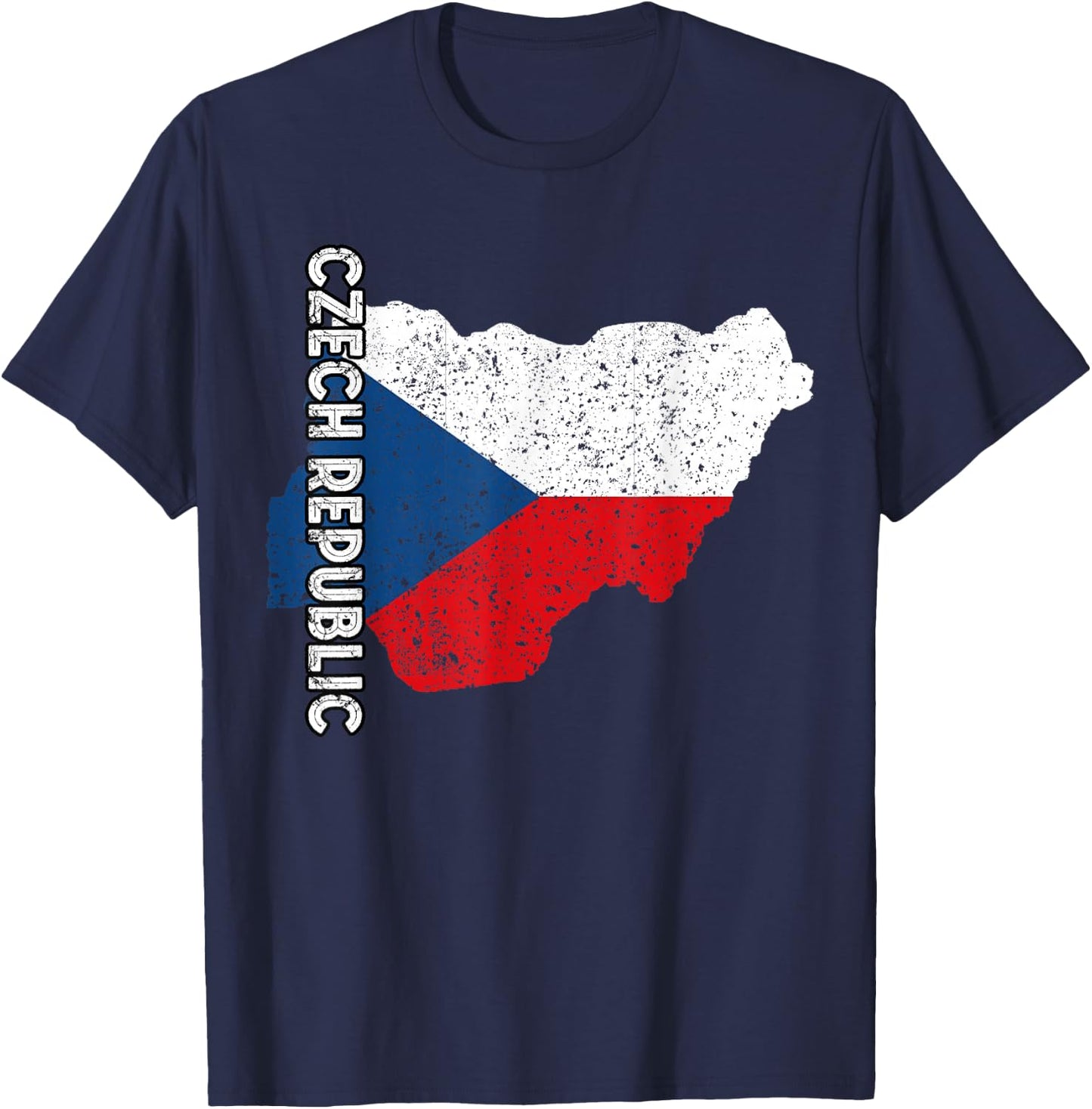 Czech Republic Map Czech Pride Czech Flag Czech Roots T-Shirt - T-Shirt | Navy