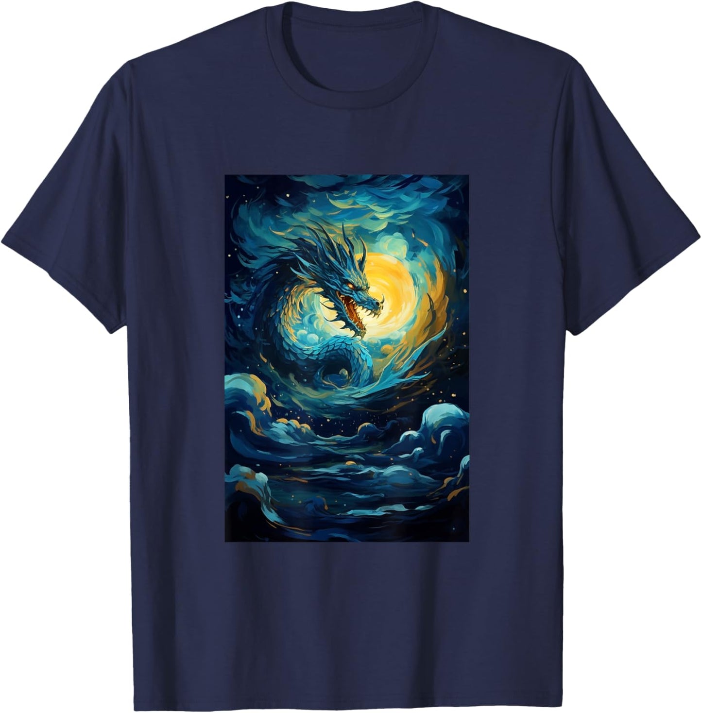 Dragon Fantasy Medieval T-Shirt - T-Shirt | Navy