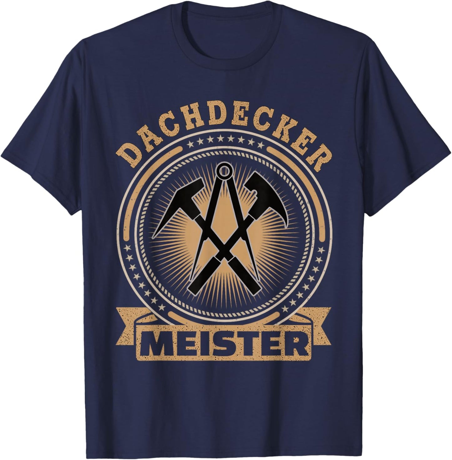 Dachdecker Meister Retro Dachdecker T-Shirt - T-Shirt | Navy