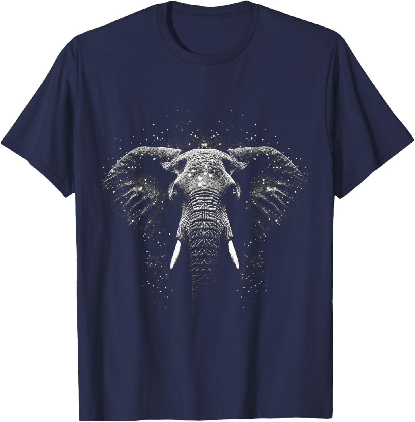 Elephant Drawing Animal Art Portrait Graphic Elephant T-Shirt - T-Shirt | Navy
