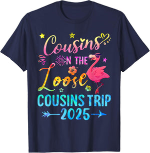Cousins On The Loose Cousins Trip 2025 Matching Weekend Trip T-Shirt - T-Shirt | Navy
