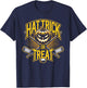 Hat Trick Or Treat Ice Hockey Halloween Fun T-Shirt - T-Shirt | Navy