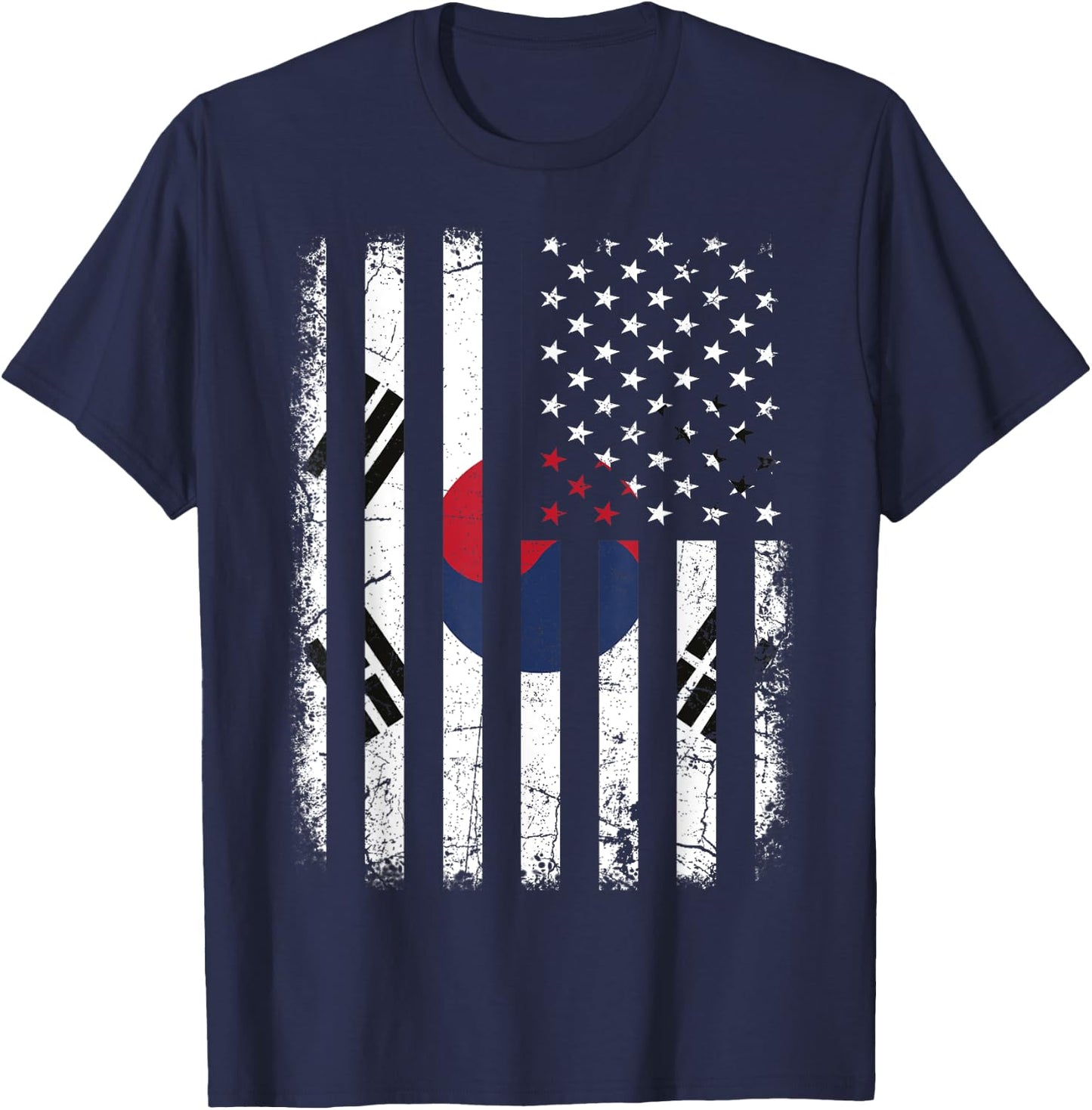 South Korean American Flag South Korea America Pride T-Shirt - T-Shirt | Navy