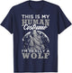 Funny Wolf Design Human Costume I'm a Wolf T-Shirt - T-Shirt | Navy