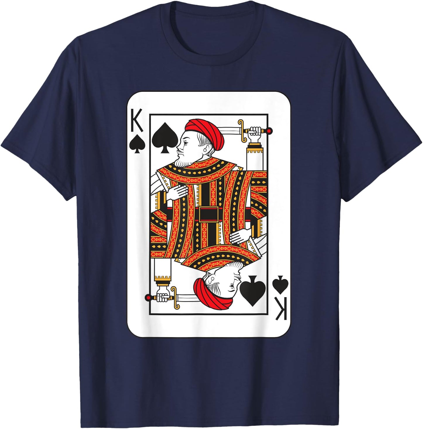 King Playing Card of Spades Halloween Costume Shirt T-Shirt - T-Shirt | Navy