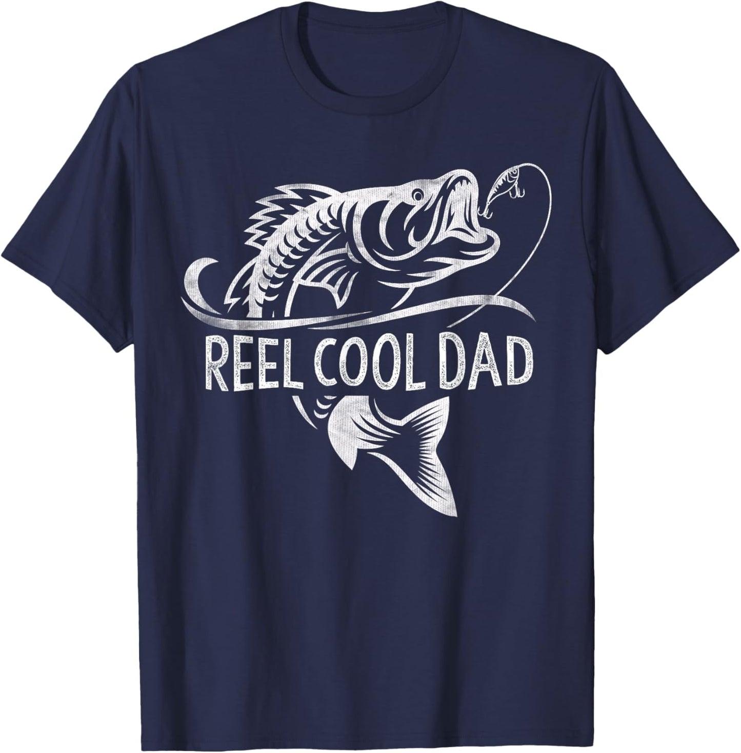 Reel Cool Dad Fishing Gifts Dad Father's Day T-Shirt - T-Shirt | Navy