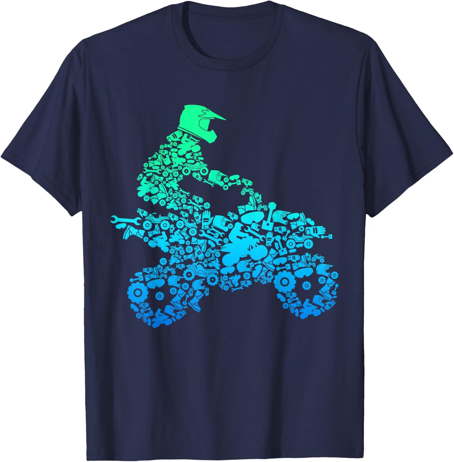 Quad Biker ATV 4 Wheeler Funny Quad Gift and Boys T-Shirt - T-Shirt | Navy