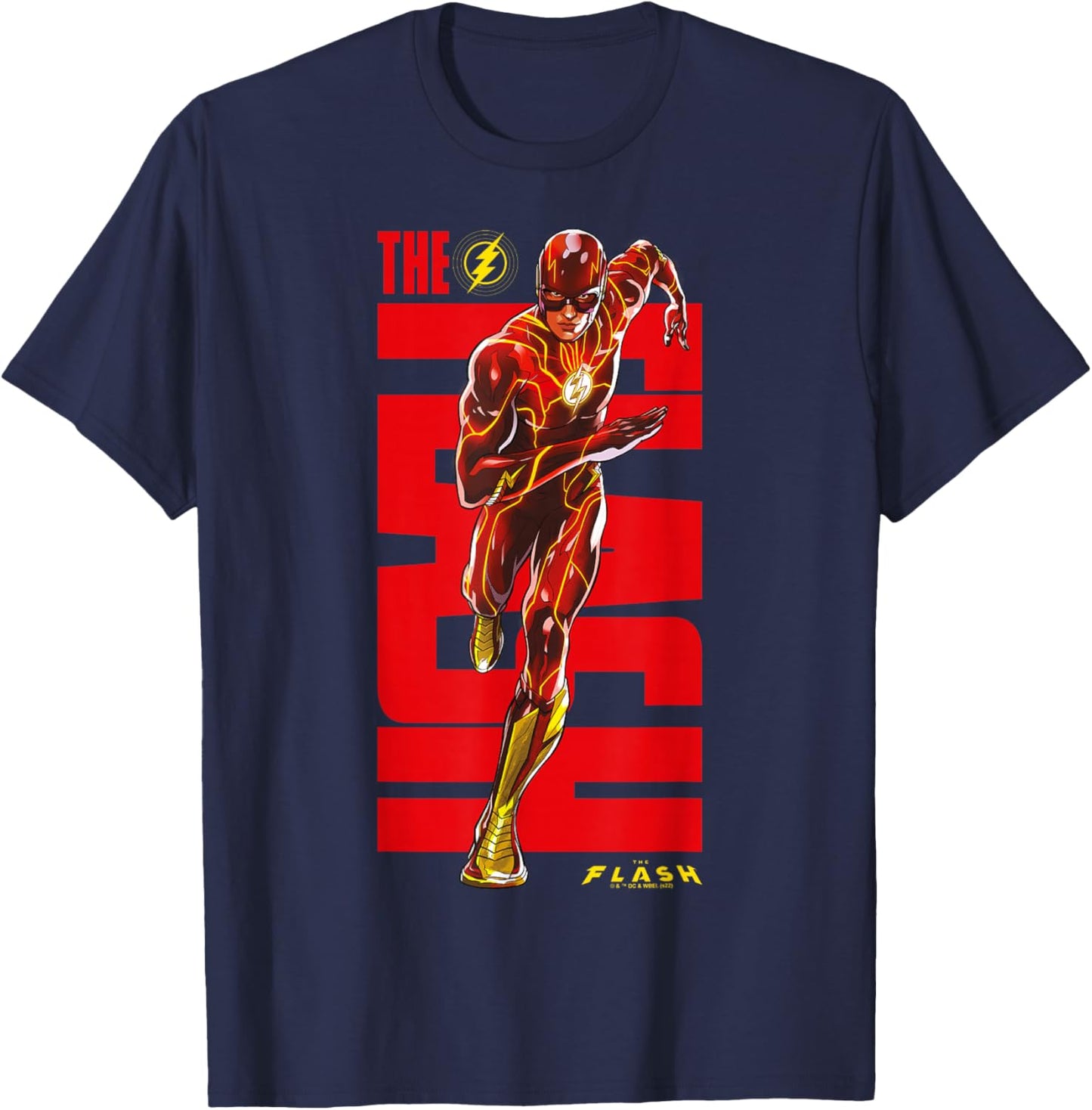 The Flash Running Full Body Portrait T-Shirt - T-Shirt | Navy