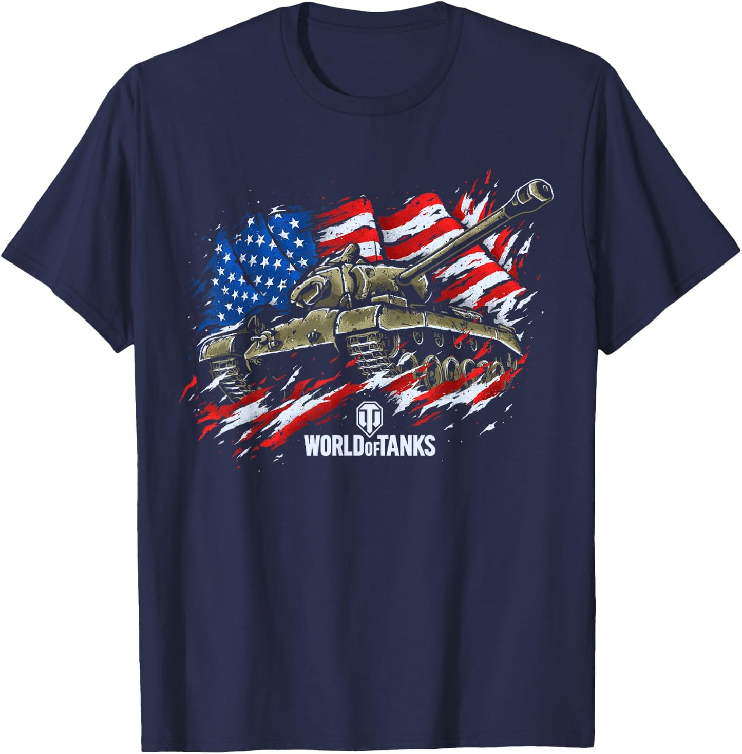 World of Tanks Veterans Day Collection (T26E3 Eagle 7) T-Shirt - T-Shirt | Navy