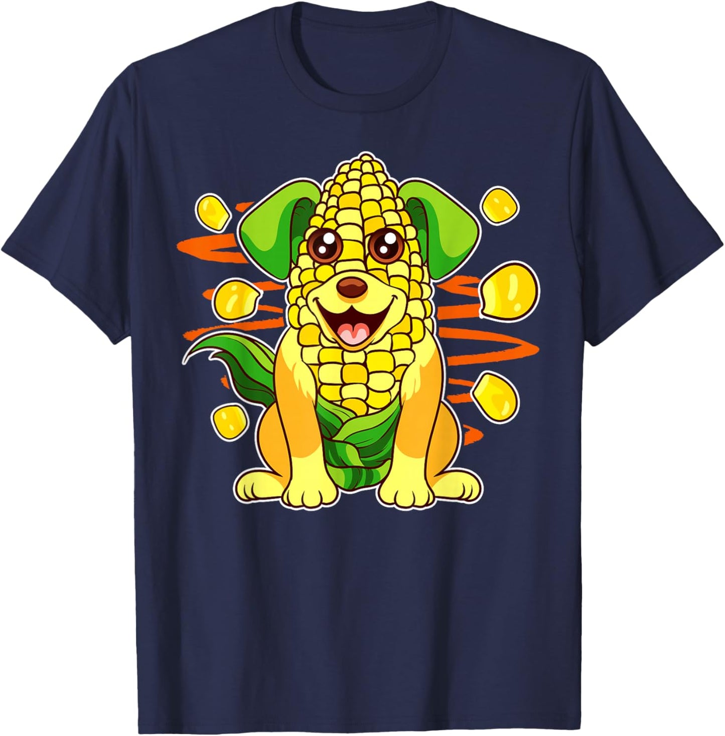 Funny Cute Corndog Lover Corn Dog Food Puppy Farmer Pun T-Shirt - T-Shirt | Navy