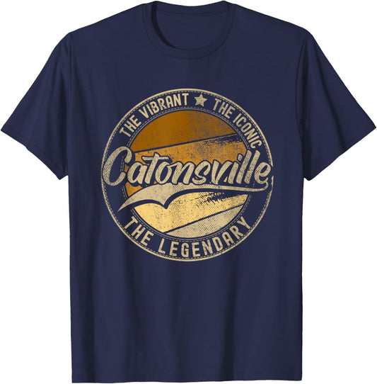 Catonsville MD | Maryland | Vintage Distressed T-Shirt - T-Shirt | Navy