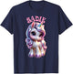 Sadie Cute Unicorn Design for Girls Name Sadie T-Shirt - T-Shirt | Navy