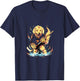 Hockey Golden Retriever ice hockey player Hockey stick T-Shirt - T-Shirt | Navy