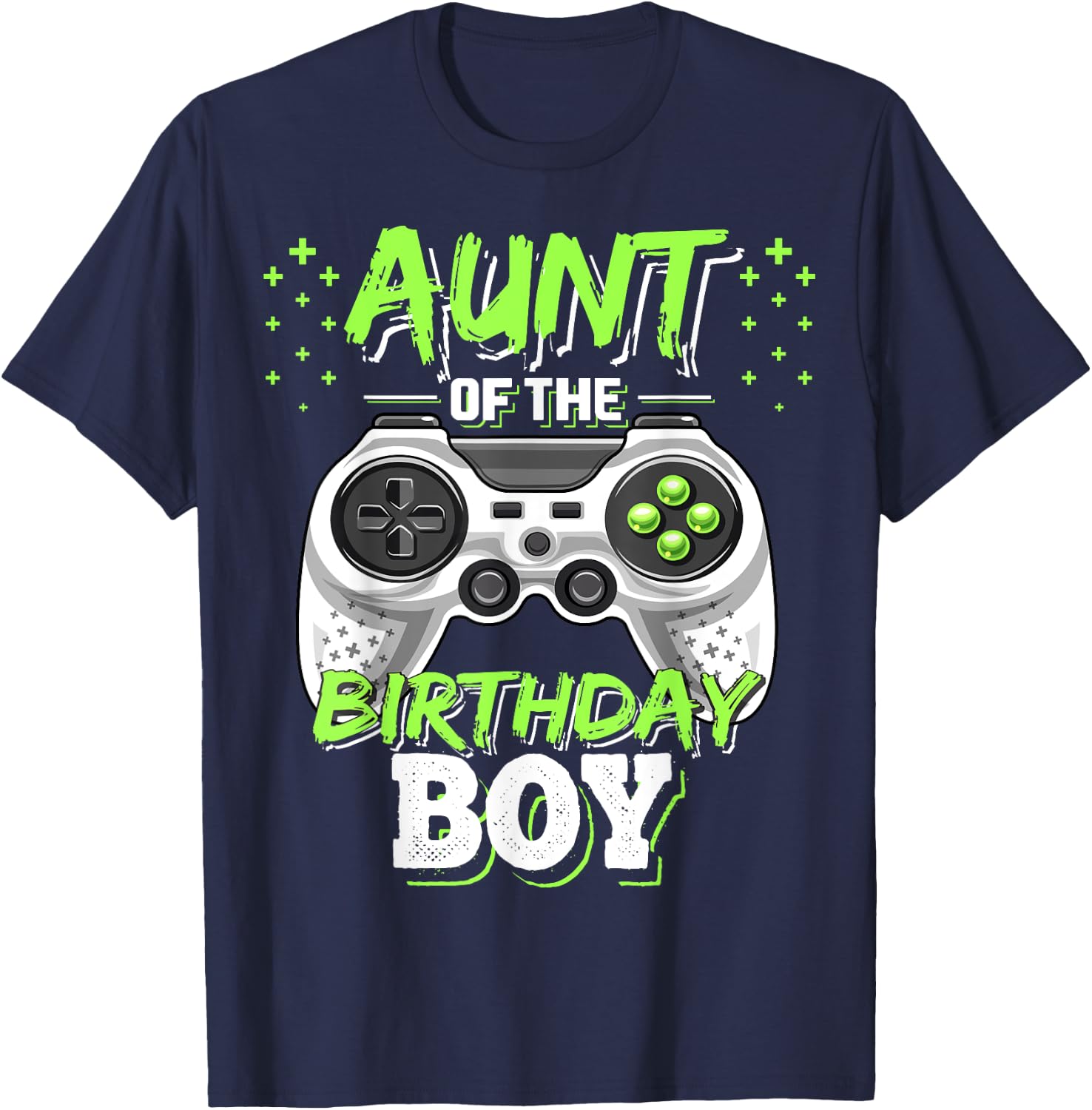 Aunt of the Birthday Boy Matching Video Game Birthday Gift T-Shirt - T-Shirt | Navy