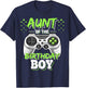 Aunt of the Birthday Boy Matching Video Game Birthday Gift T-Shirt - T-Shirt | Navy
