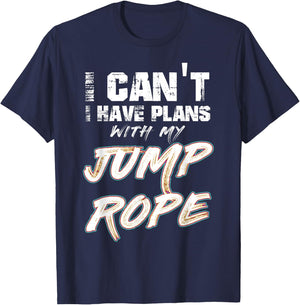 Weighted Jump Rope Double Dutch Workout Boxing T-Shirt - T-Shirt | Navy