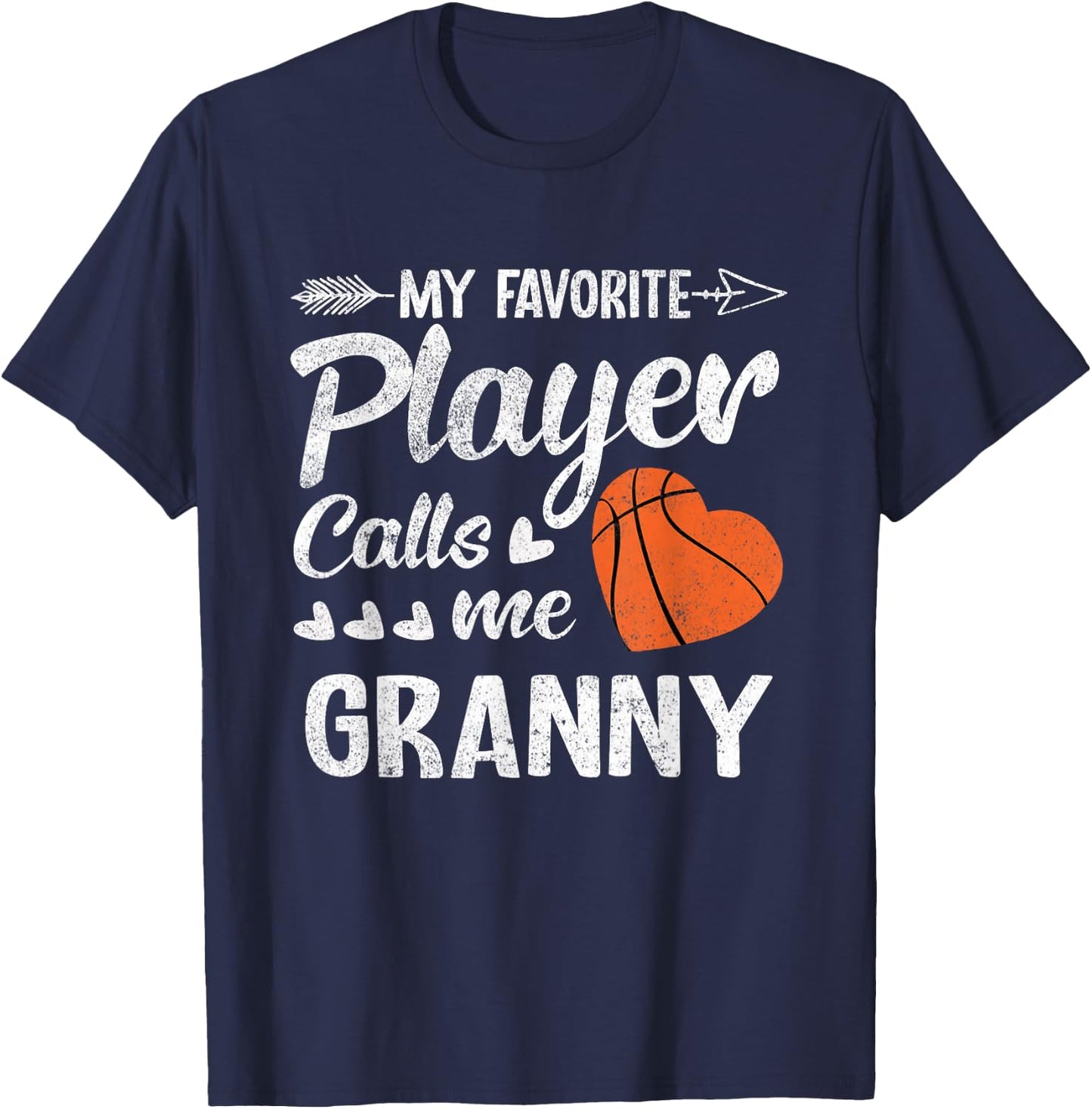 Granny Basketball My Favorite Player Calls Me Granny T-Shirt - T-Shirt | Navy