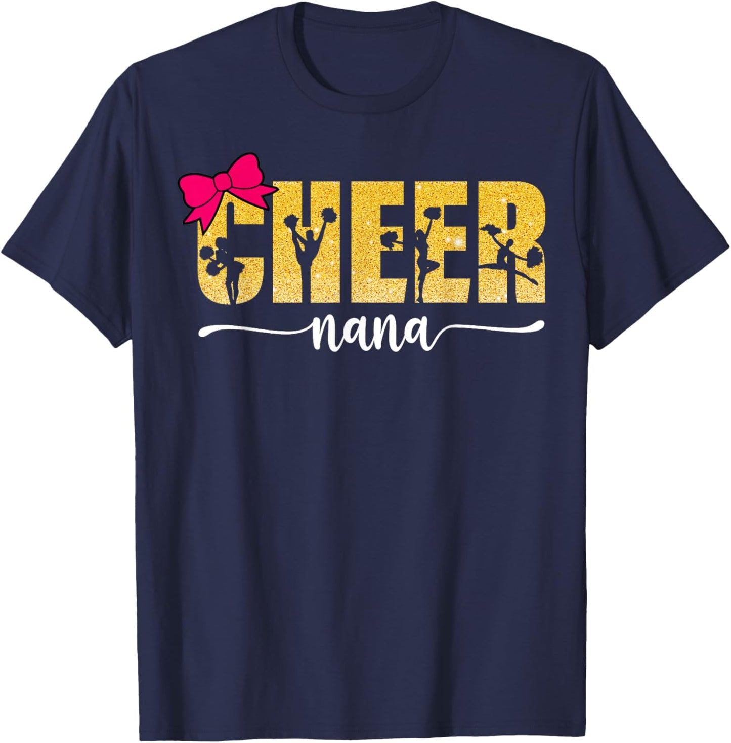 Cheerleader Cheerleading Cheer Nana T-Shirt - T-Shirt | Navy