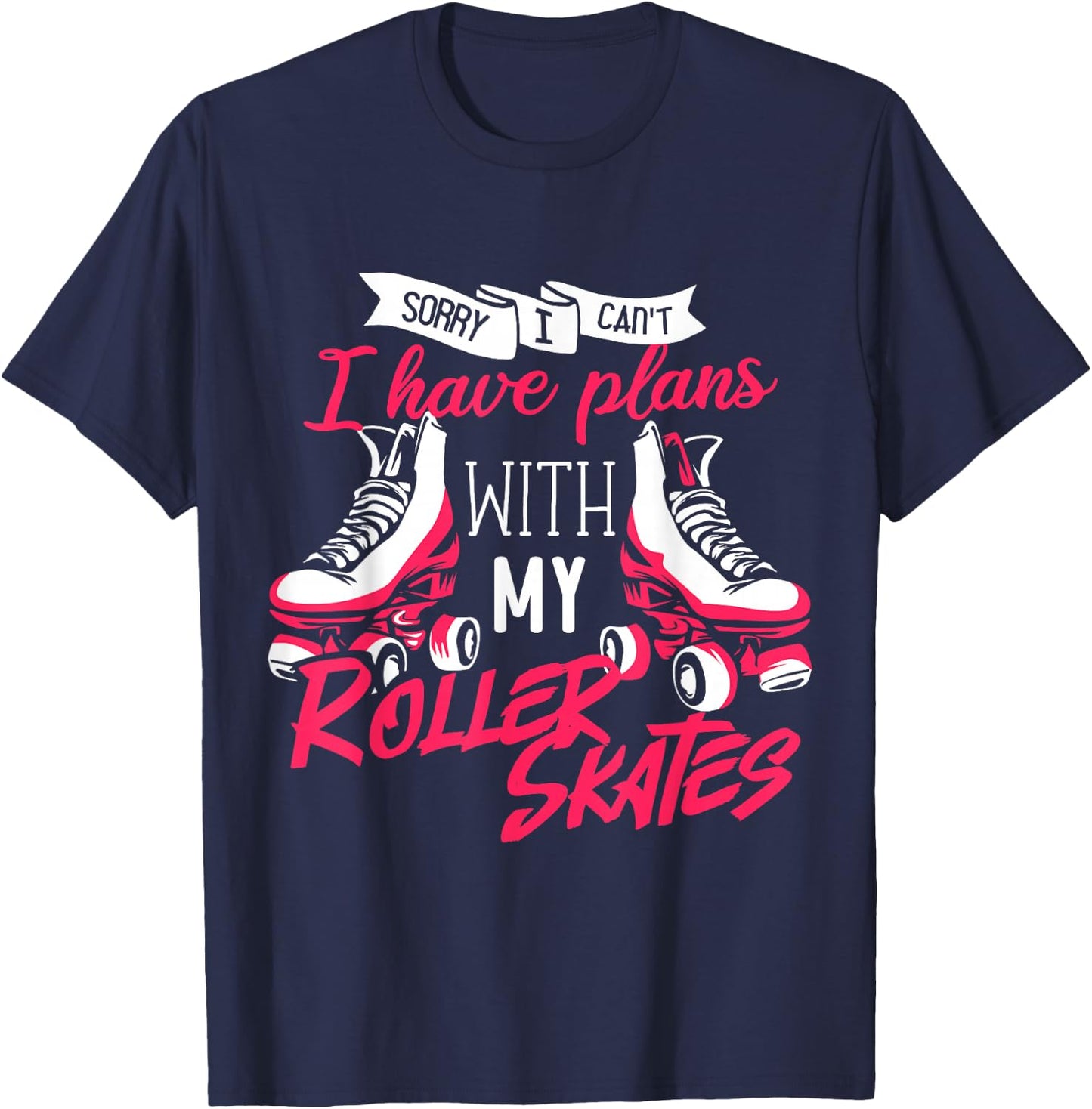 Skater Rollerblades Roller Skating Girl Design T-Shirt - T-Shirt | Navy