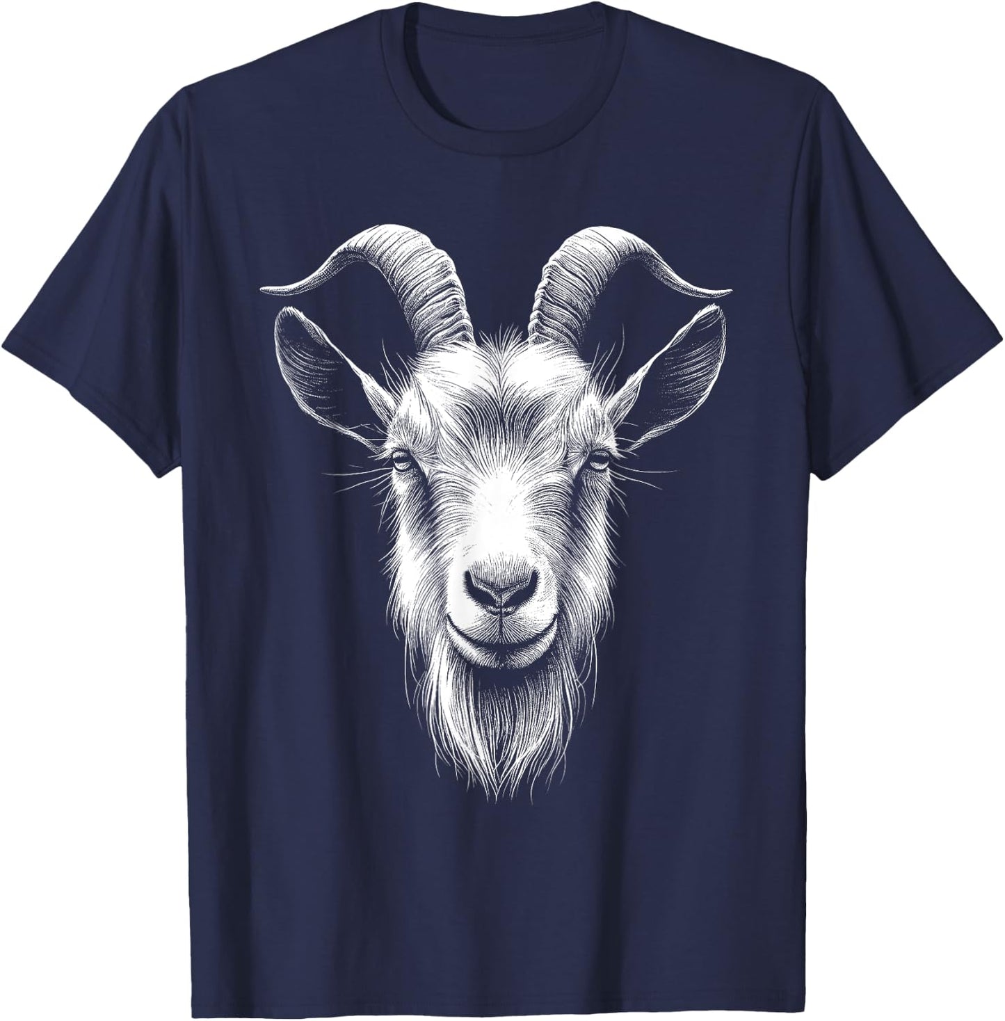 Goat Lover Art Design T-Shirt - T-Shirt | Navy