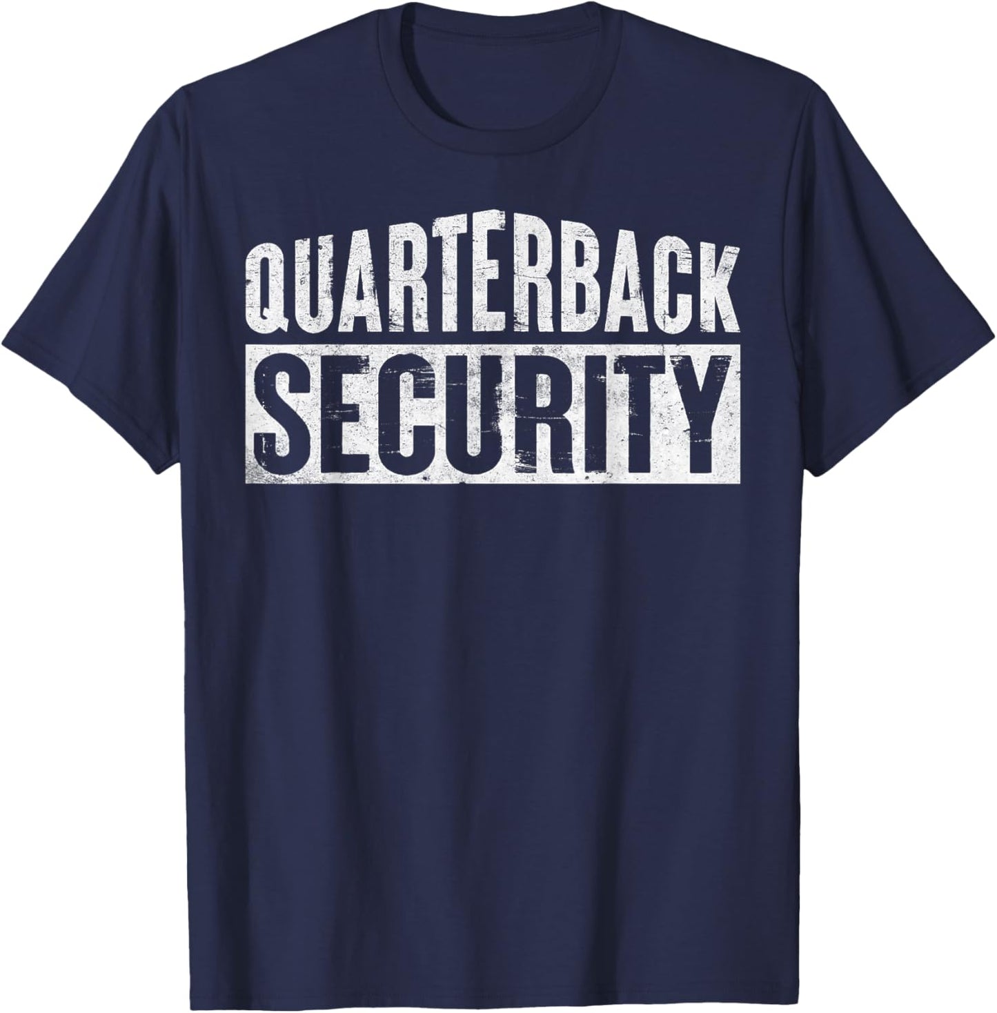 Football Lineman Quarterback Security Novelty T-Shirt - T-Shirt | Navy