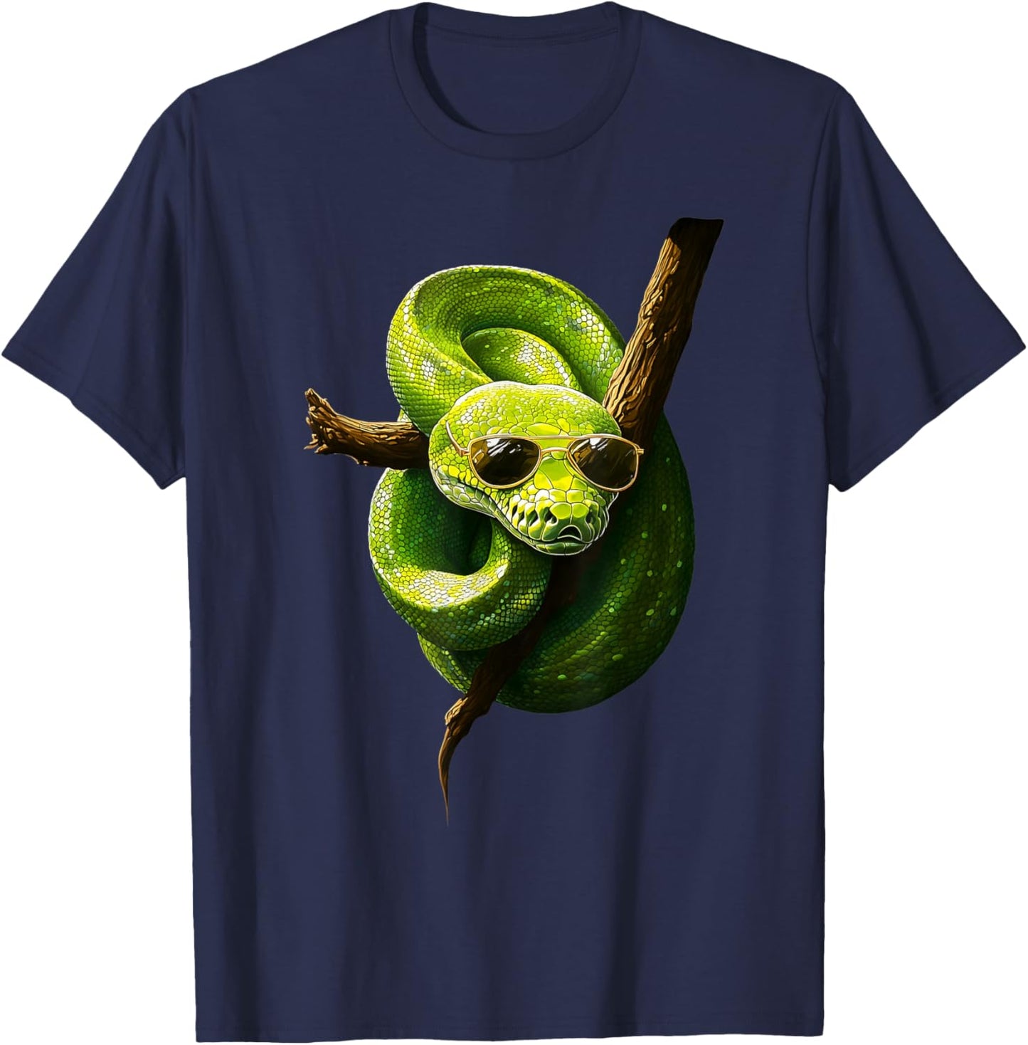 Green Tree Python Owner Reptiles for Snake Lover T-Shirt - T-Shirt | Navy