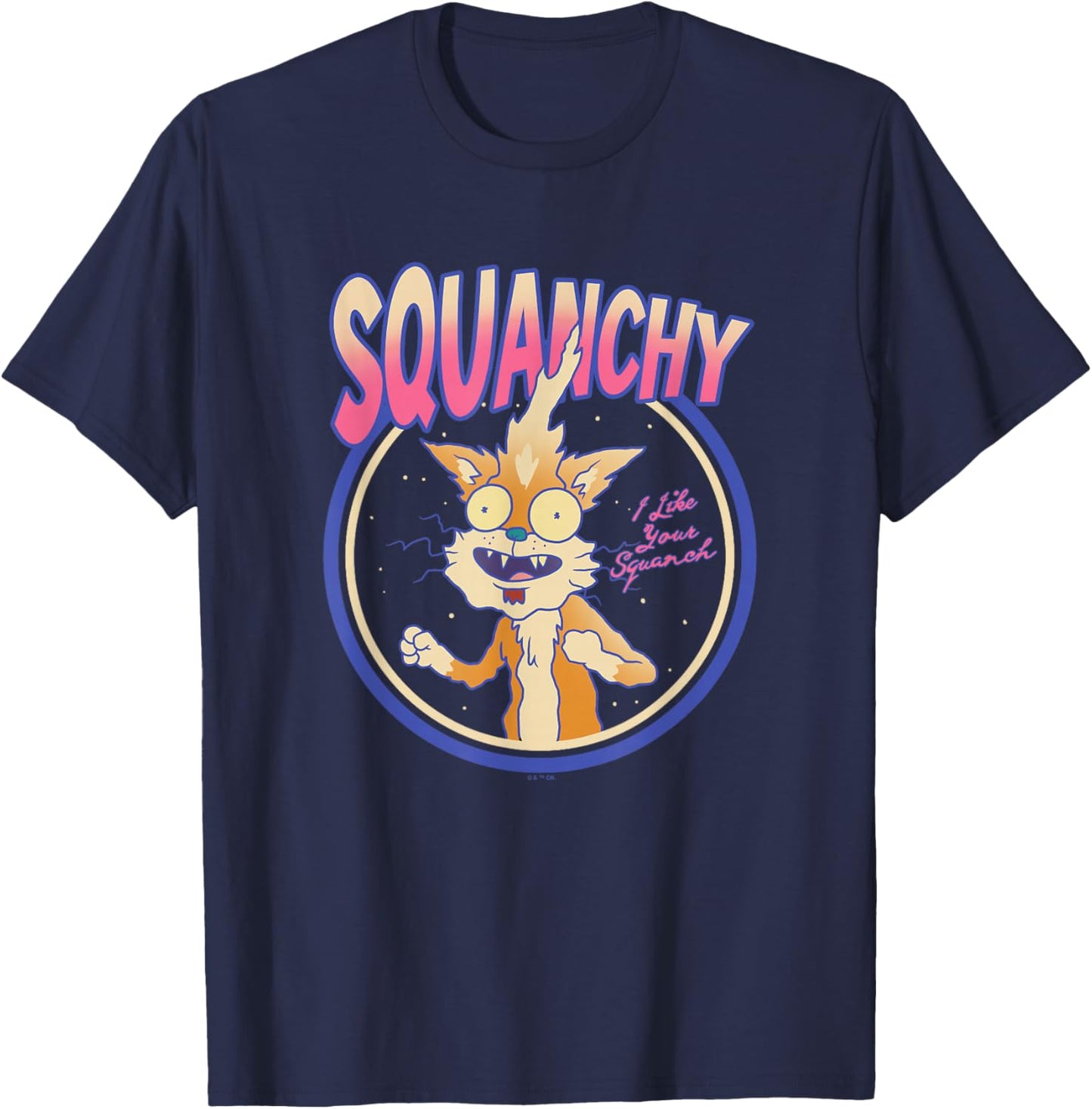 Rick And Morty Season 7 Squanchy I Like Your Squanch Retro T-Shirt - T-Shirt | Navy