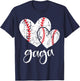 Baseball Gaga Heart Ball Funny Proud Grandma Mother's Day T-Shirt - T-Shirt | Navy