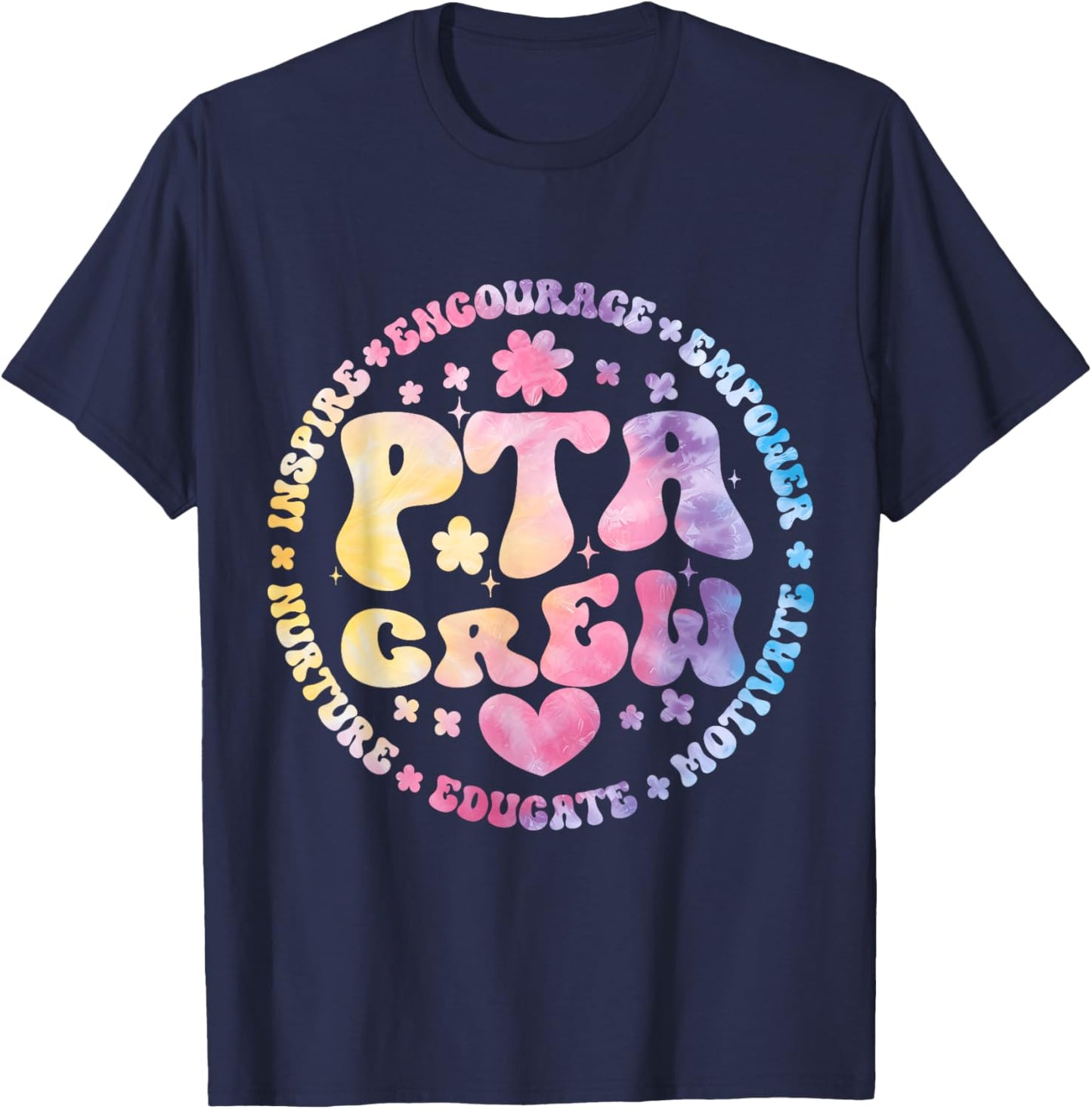 Parents Teacher Association Team Supporter PTA Crew T-Shirt - T-Shirt | Navy