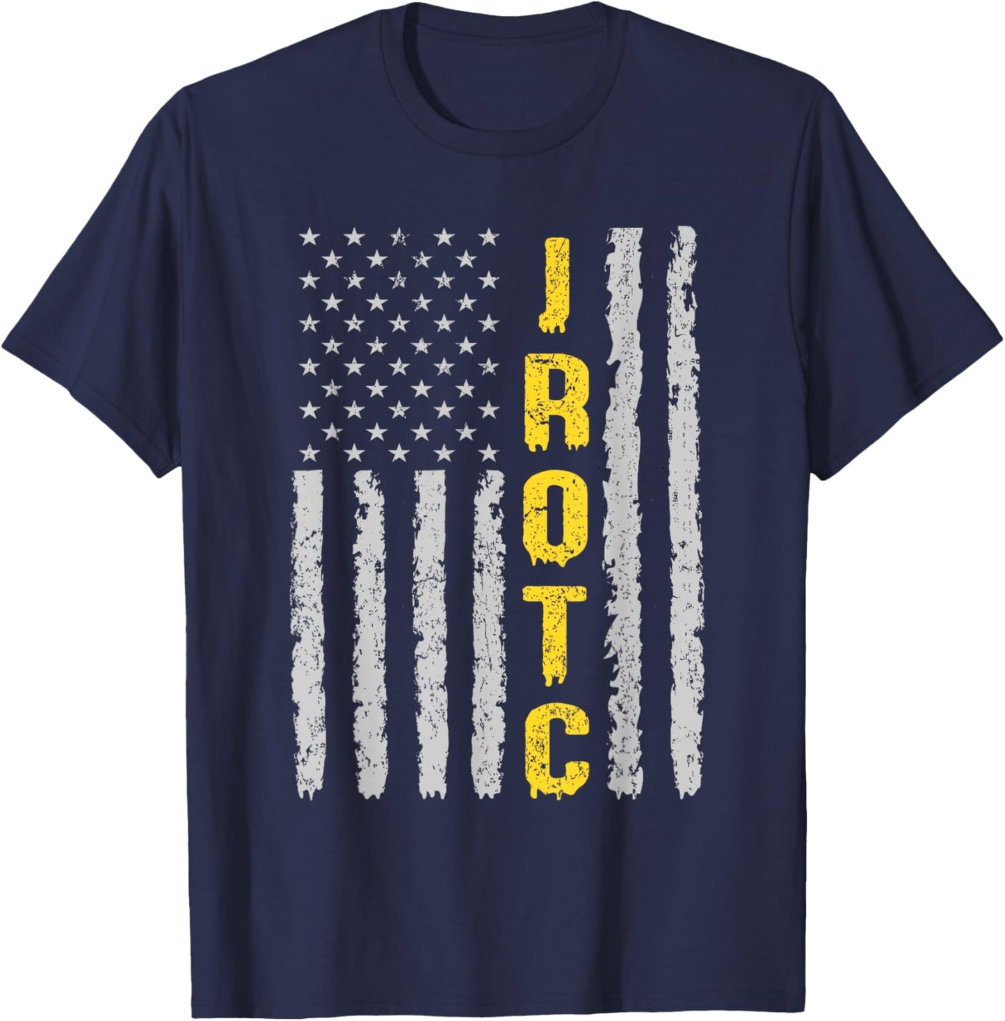 JROTC United States ROTC Junior Cadet JROTC American Flag T-Shirt - T-Shirt | Navy