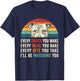 Retro Every snack you make Every meal you bake Pittie Dog Women Girls Kids T-Shirt - T-Shirt | Navy