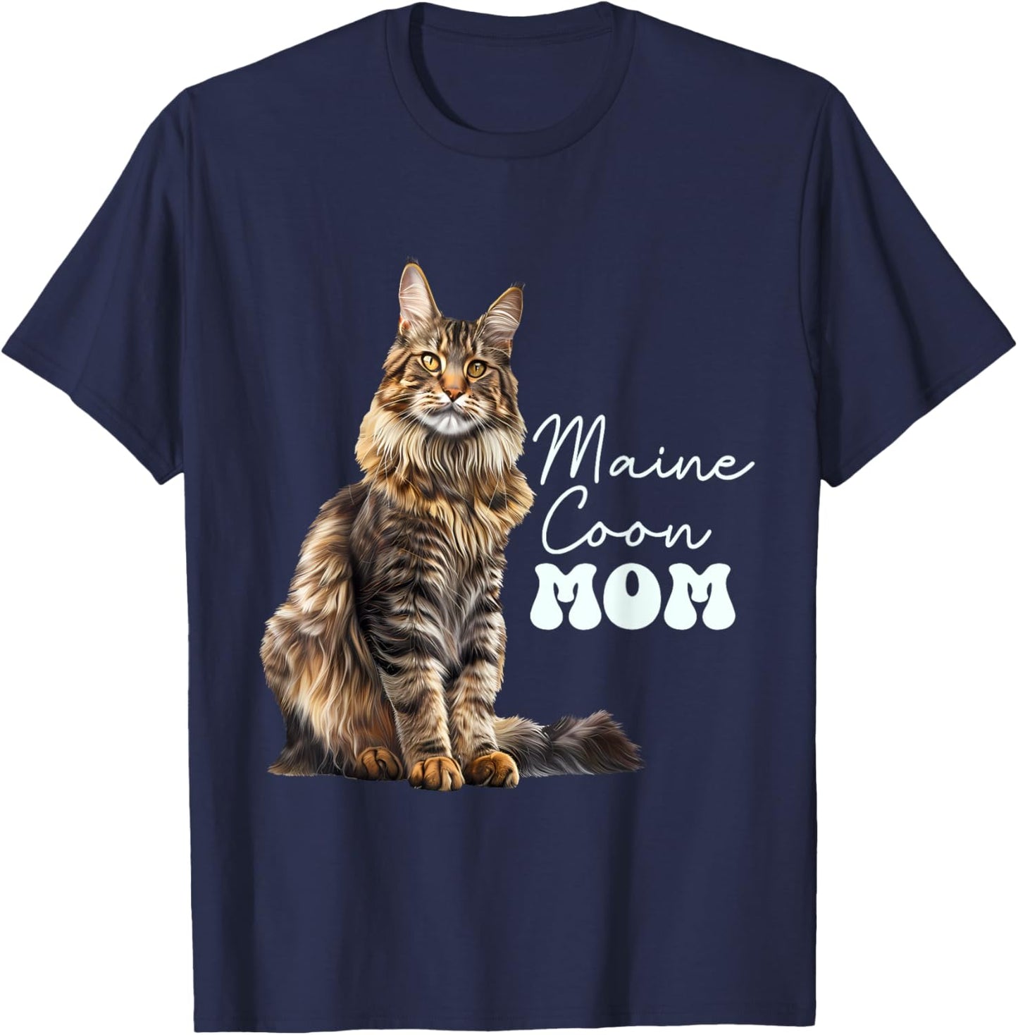Maine coon Mom T-Shirt - T-Shirt | Navy