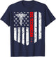 Eeg Technician American Flag Patriotic Medicine Gift T-Shirt - T-Shirt | Navy