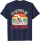 I'd Rather Be Stretching Retro Yoga Flexible T-Shirt - T-Shirt | Navy