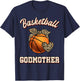 Basketball Godmother Bandana Leopard Heart Fans Mother's Day T-Shirt - T-Shirt | Navy