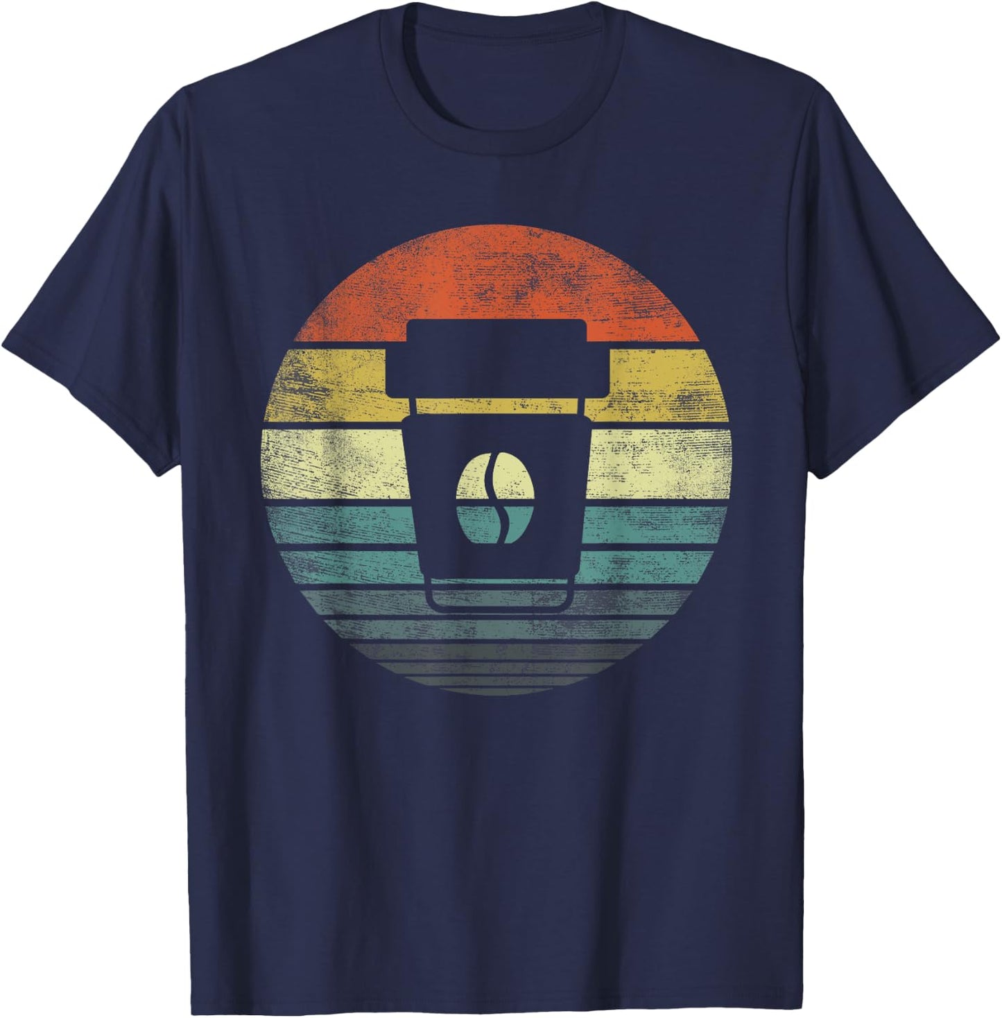 Coffee Lovers Barista Gifts Funny Retro Cup of Coffee T-Shirt - T-Shirt | Navy