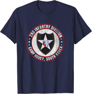 2nd Infantry Division Camp Hovey Korea Veteran Father Day T-Shirt - T-Shirt | Navy