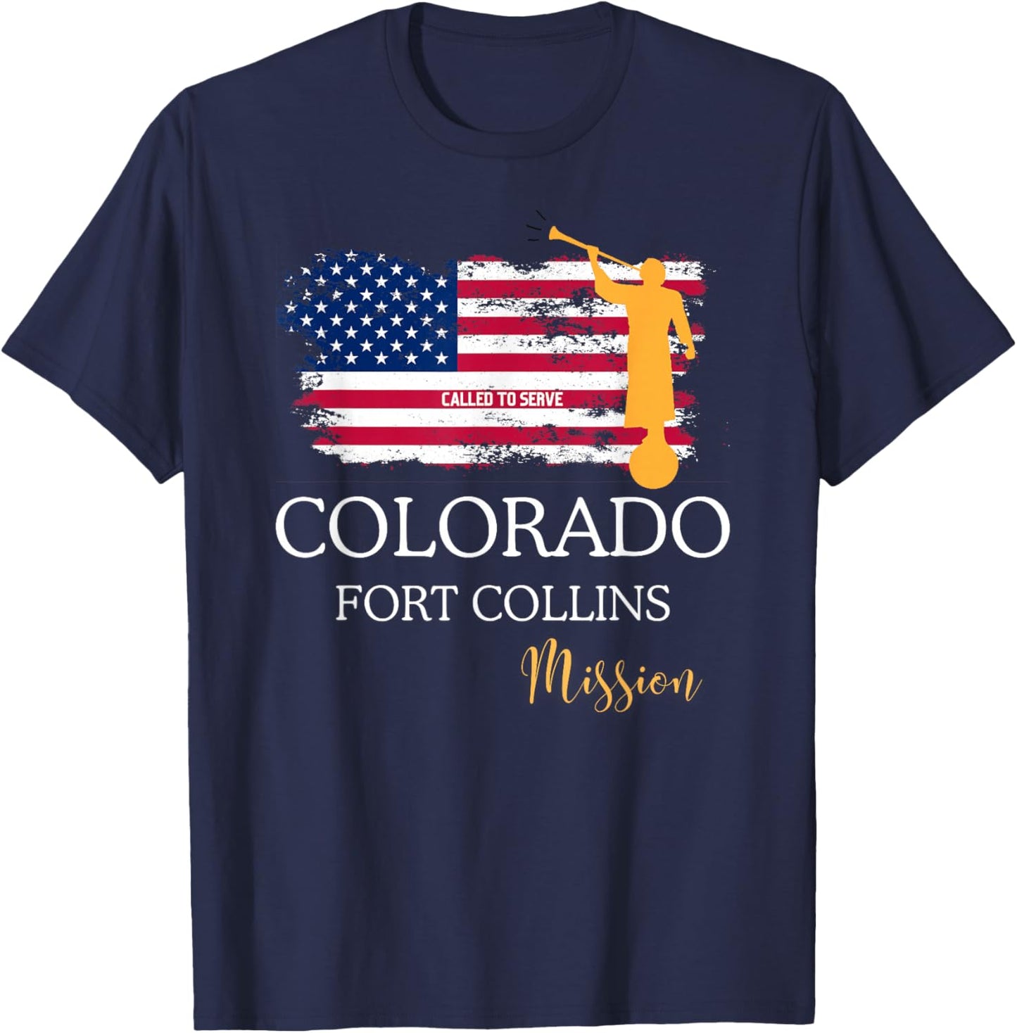 Colorado Fort Collins Mormon LDS Mission Missionary Missiona T-Shirt - T-Shirt | Navy