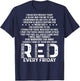 Red Friday Remember The Deployed Military Troops Poem T-Shirt - T-Shirt | Navy