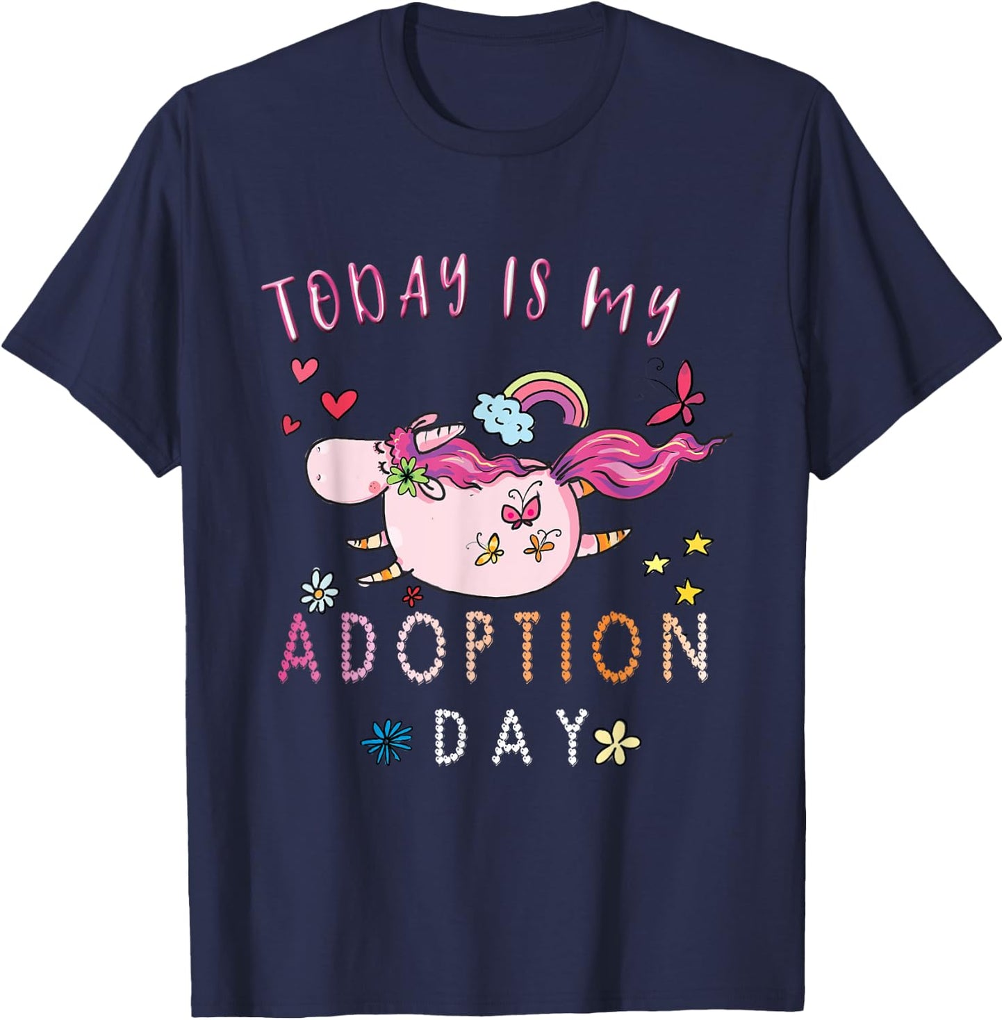 Today Is My Adoption Day Adoption Gift Kids. T-Shirt - T-Shirt | Navy