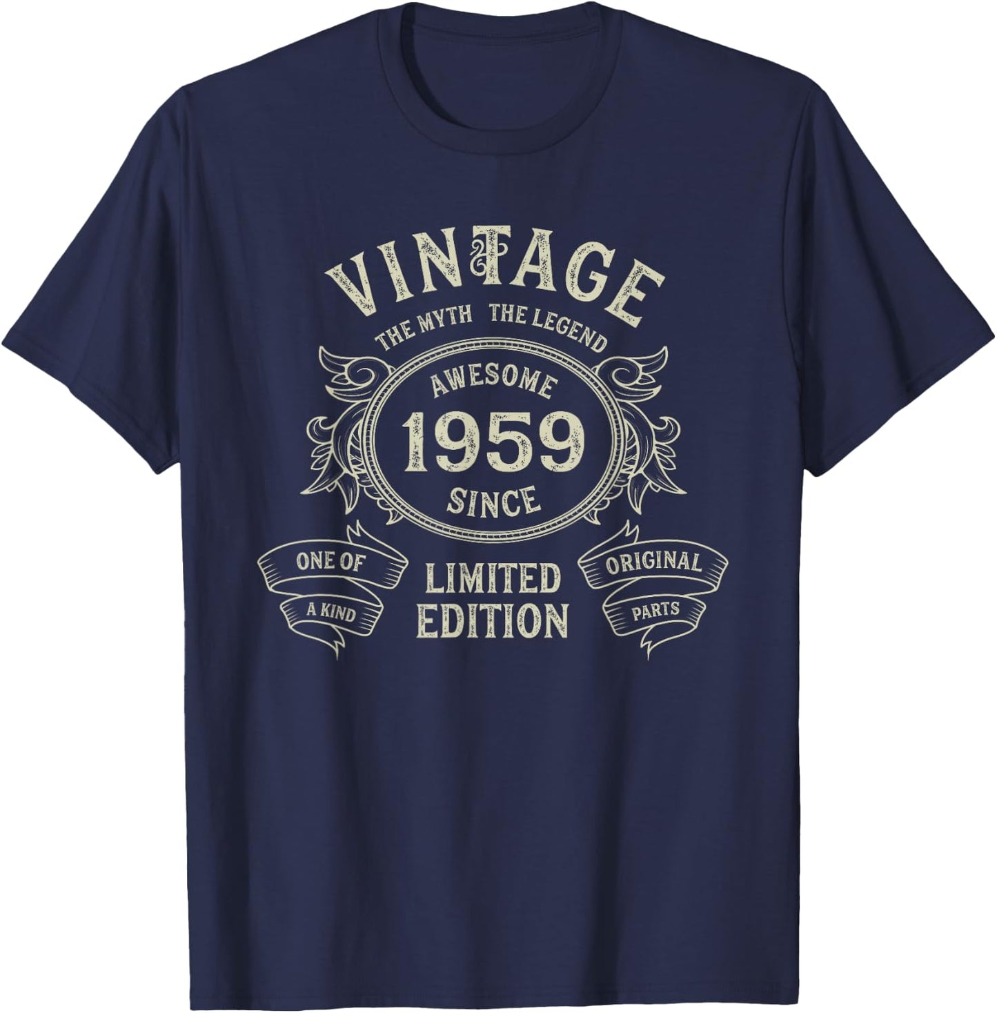 Vintage Born 1959 Limited Edition 67th Birthday 67 years old T-Shirt - T-Shirt | Navy